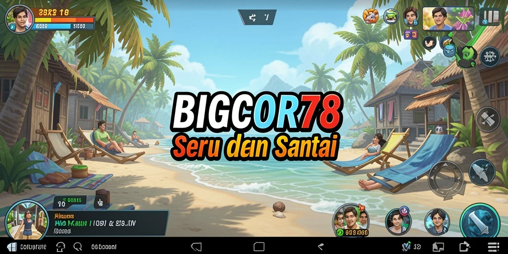 Tampilan gameplay seru di BIGCOR78 dengan grafis cerah.