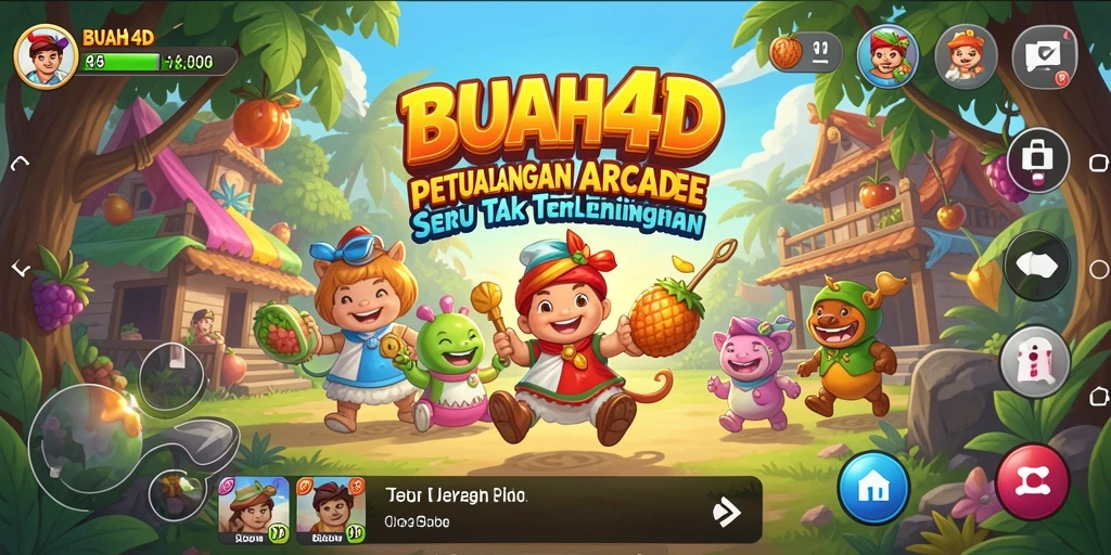 Tangkapan layar permainan <strong>BUAH4D</strong> menampilkan aksi seru pengumpulan buah.