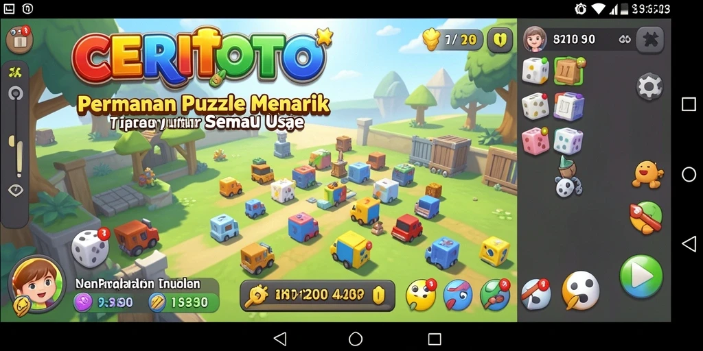 Tampilan utama CERITOTO dengan teka-teki yang menarik dan menantang.