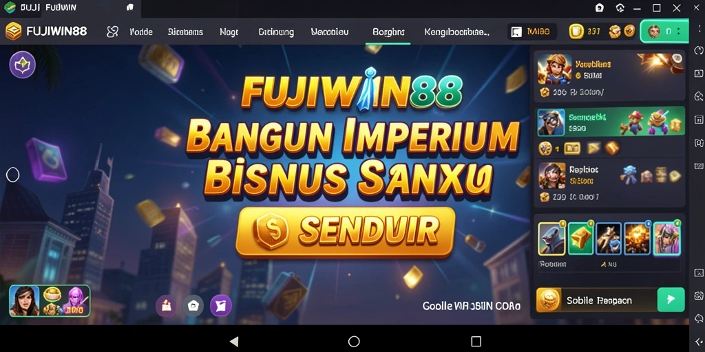 Tampilan gameplay menarik dengan aktivitas membangun bisnis.