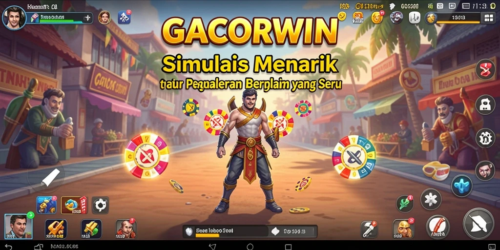 Gameplay GACORWIN menampilkan interaksi yang seru dalam simulasi kehidupan.
