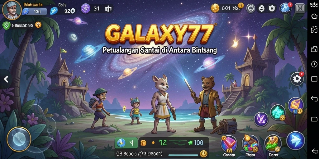 Tampilan gameplay penuh warna di GALAXY77 yang mengasyikkan.