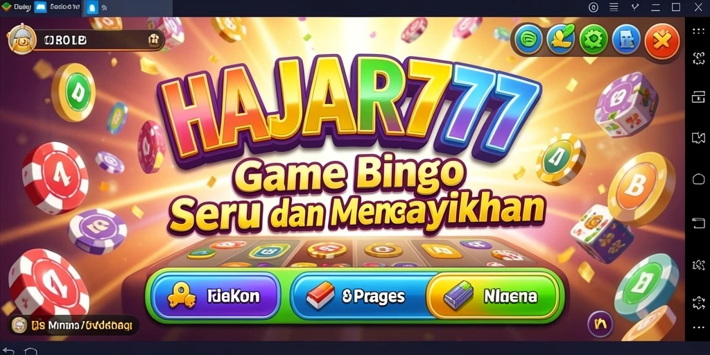 Tampilan gameplay seru dari HAJAR777 dengan pemain menikmati Bingo.