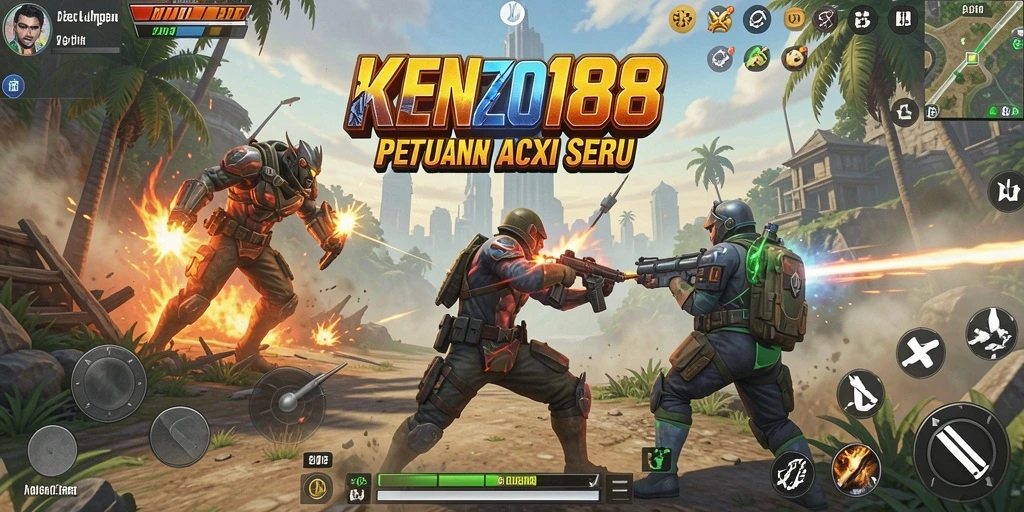 Tangkapan layar KENZO188 menunjukkan aksi mendebarkan dalam pertempuran.