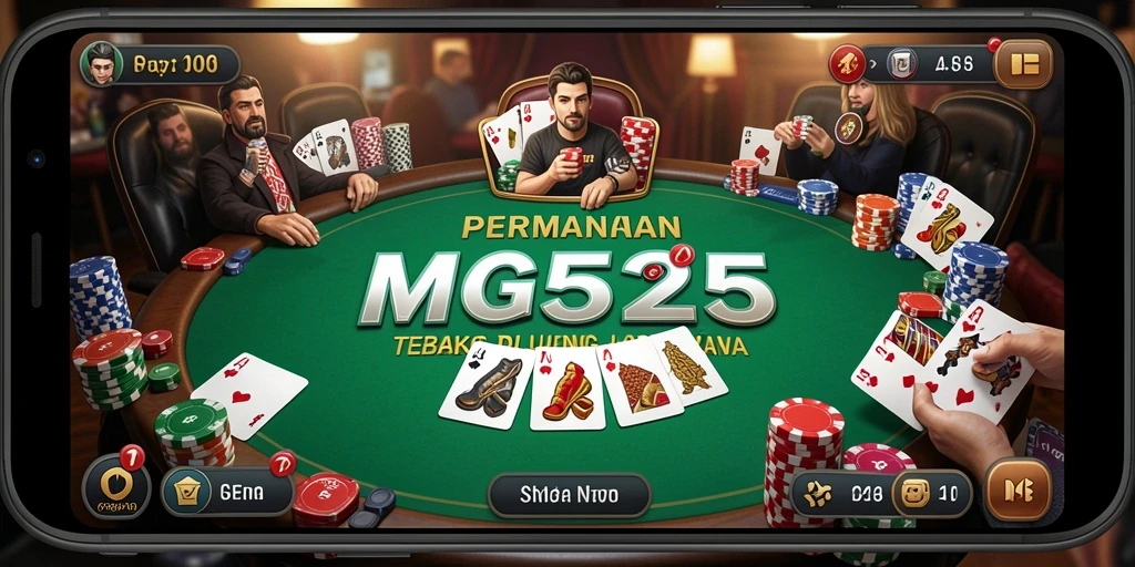 Tampilan gameplay Poker yang menegangkan dalam MG525.