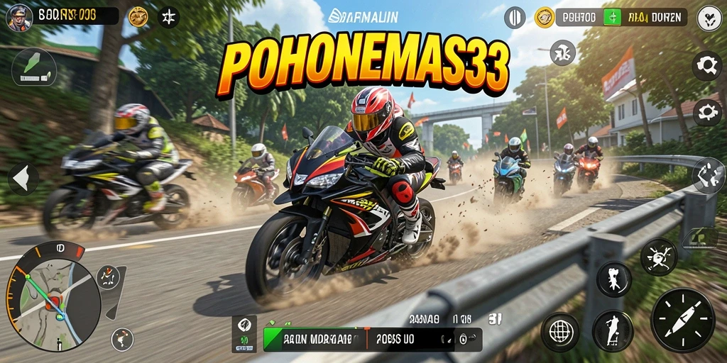 Tampilan gameplay POHONEMAS33 yang dinamis dan mendebarkan.
