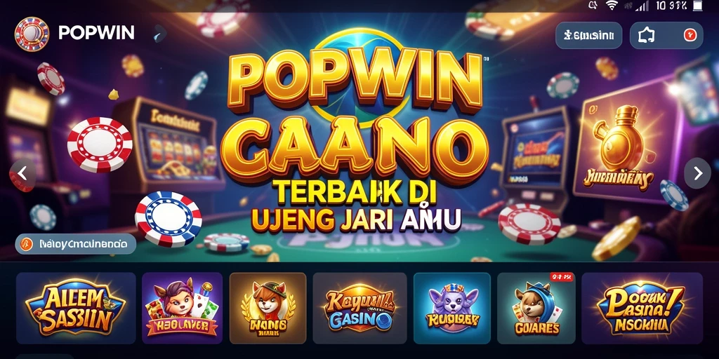 Screenshot utama POPWIN menampilkan gameplay yang seru dan mengasyikkan.