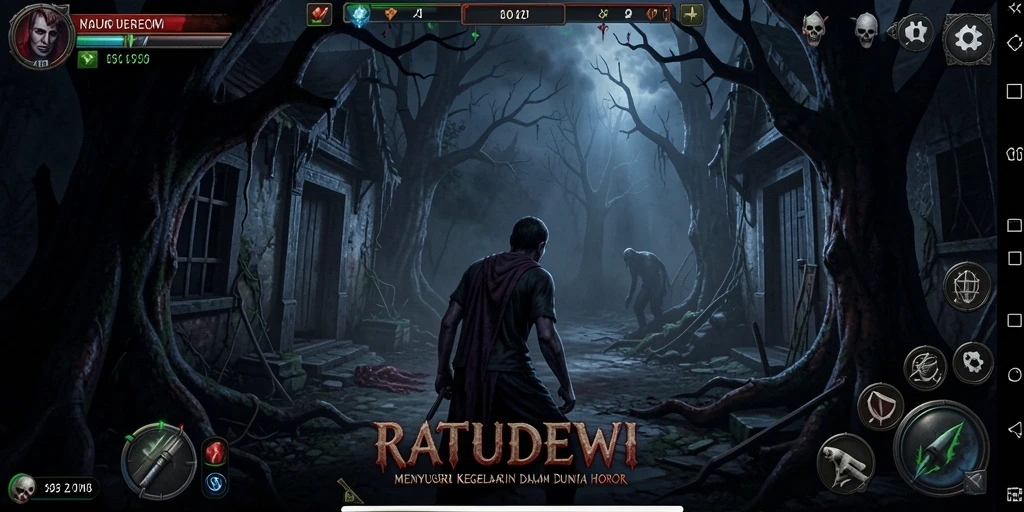 Screenshot menampilkan gameplay mencekam di dunia horor.