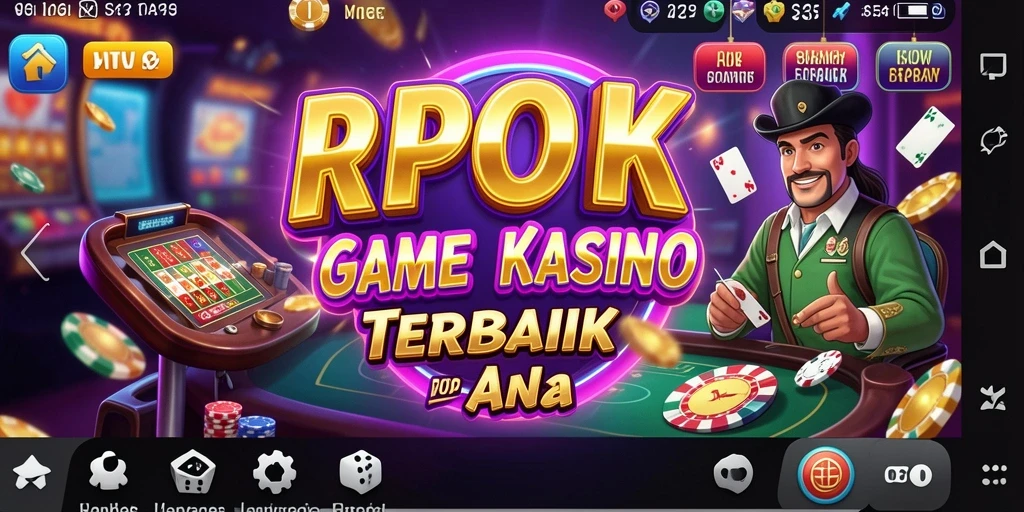 Tampilan gameplay RPOK yang menarik menampilkan suasana Kasino yang autentik.