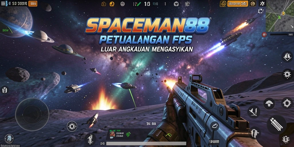 Tampilan gameplay SPACEMAN88 dengan aksi luar angkasa yang seru.