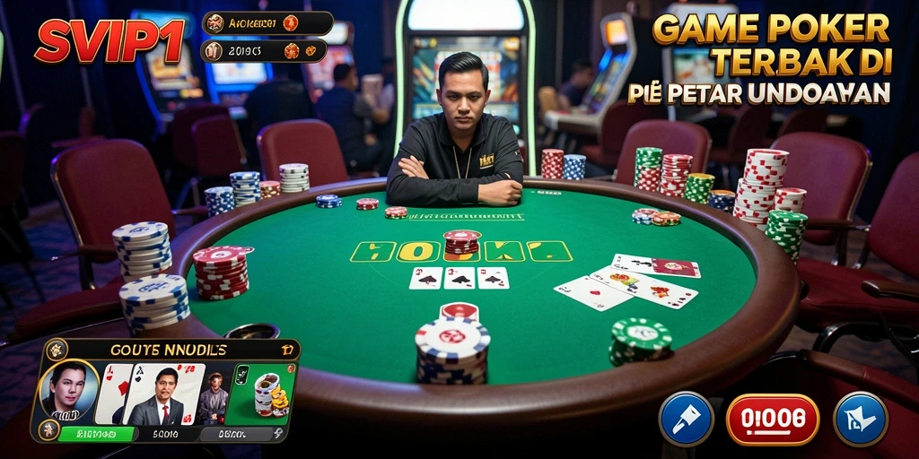 Tampilan gameplay Poker di aplikasi SVIP1 yang seru dan interaktif.